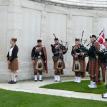 Clan Hay Pipers Tyne at Cot Cemetery  30 August 2014